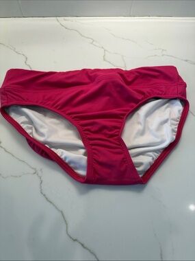 Lands' End Women's Bikini Bottoms in Fuchsia Pink